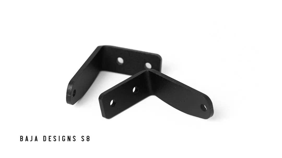 244040 – SHERPA EQUIP Light Bar Mounting Kit, Mounts Baja Designs S8 Light Bar Powder Coat Black Aluminum